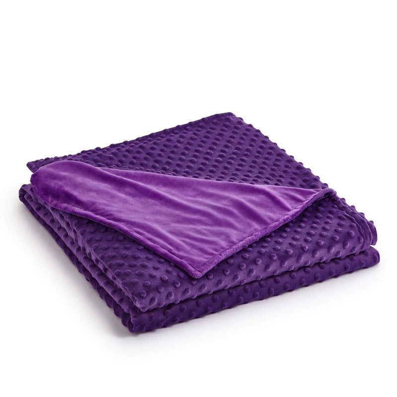 RelaxBlanket 60''x80'' Duvet Cover for Weighted Blanket | Premium Super Soft Minky Dot | Purple - Image 2